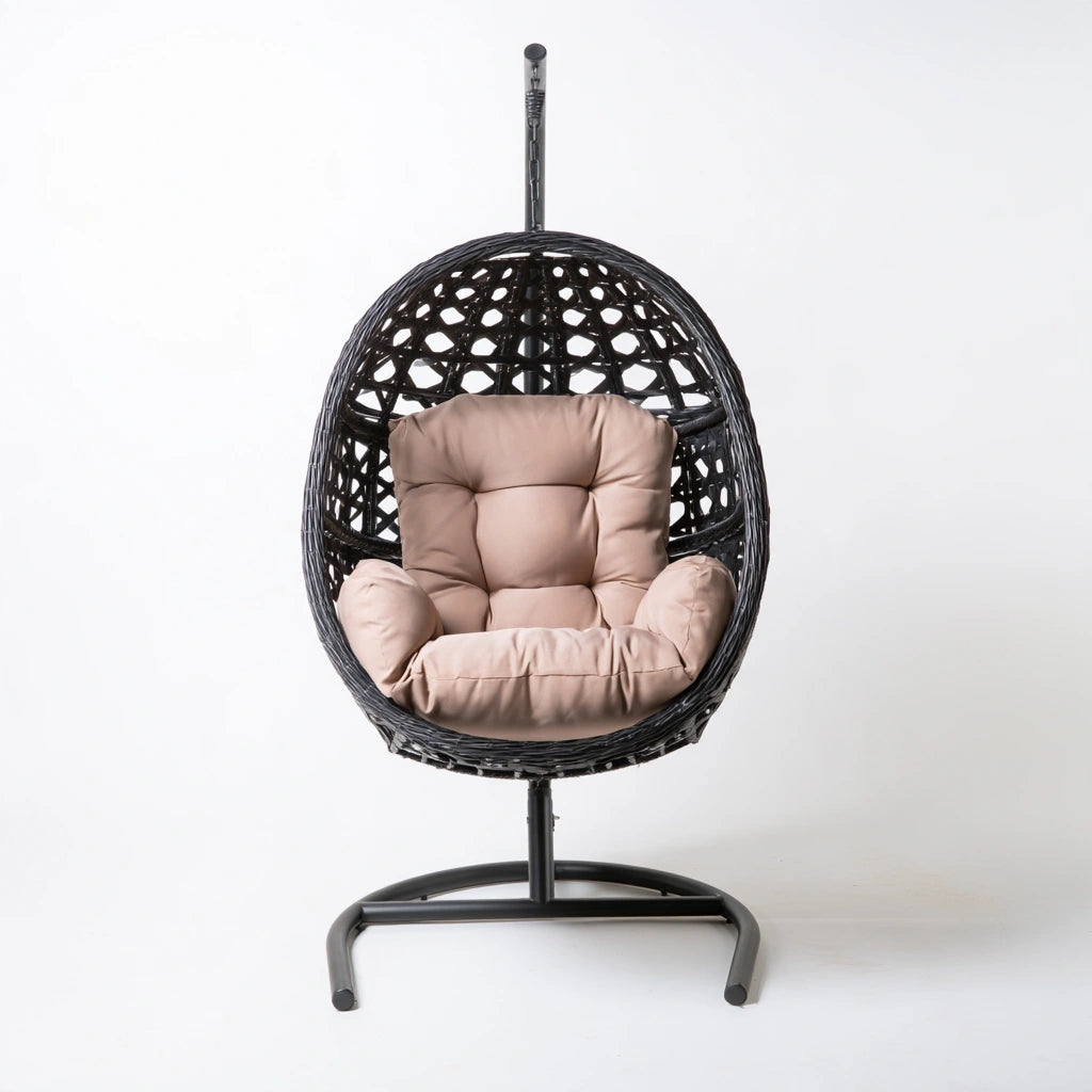 Hangstoel voor buiten, kleur zwart en beige