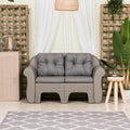 Rotan loungeset, kleur lichtbruin