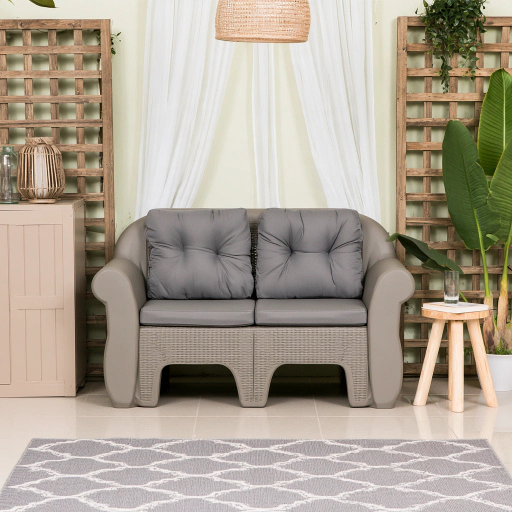 Rotan loungeset, kleur lichtbruin