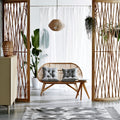 Rotan loungeset, kleur lichtbruin